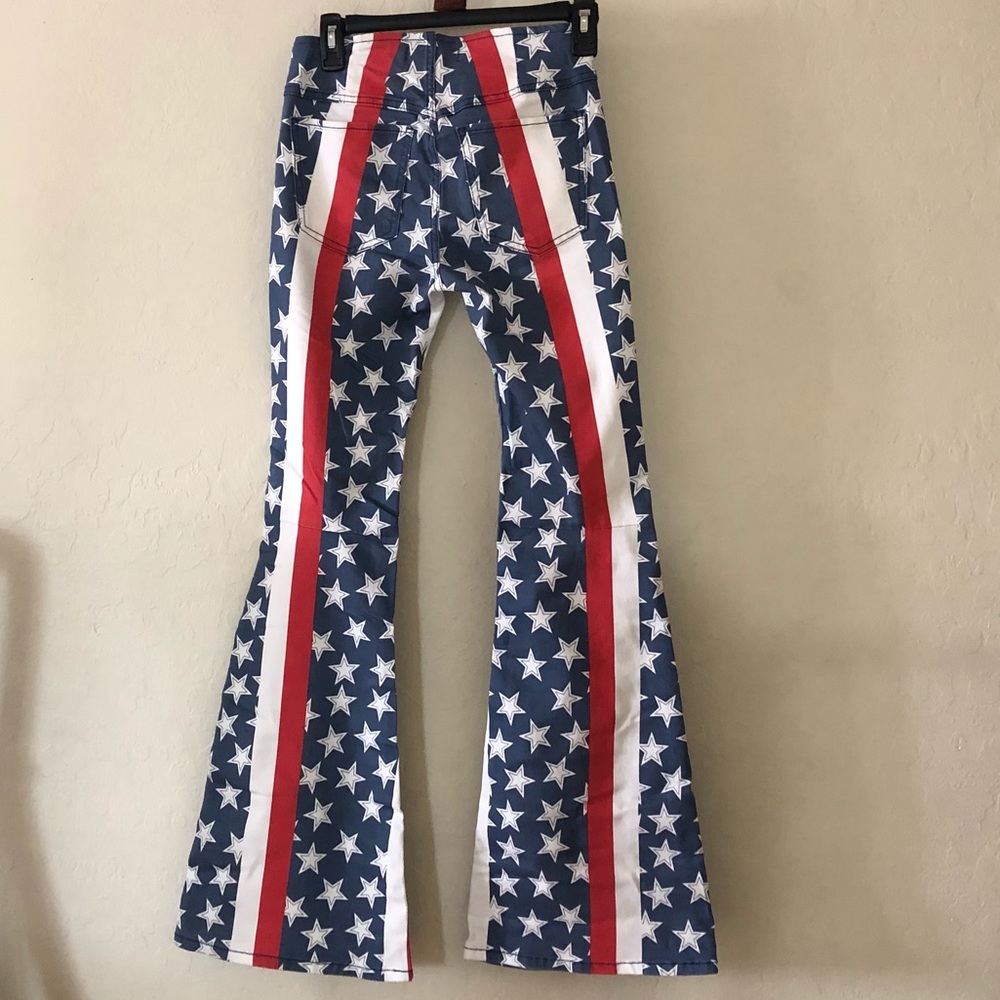 Free People Penny Stars & Stripes Flare Jeans 26